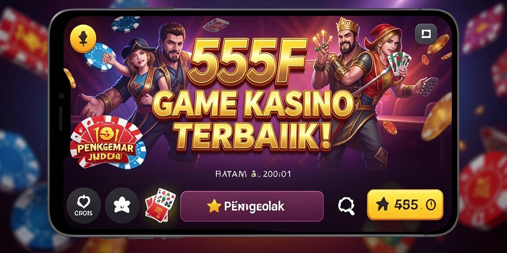 Screenshot permainan 555F menampilkan pengalaman Kasino yang menegangkan.