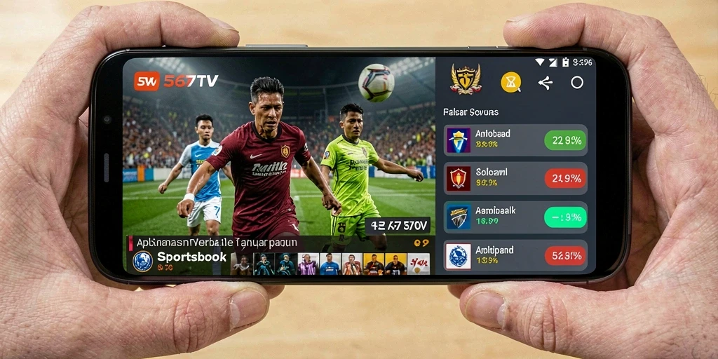 Tangkapan layar 567TV menampilkan antarmuka taruhan olahraga yang sederhana dan menarik.