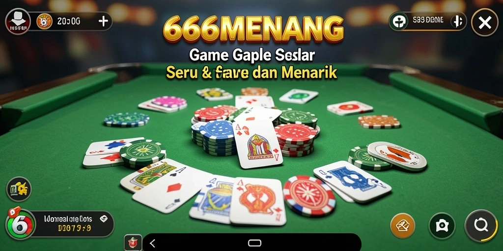 Tampilan gameplay Gaple yang menarik di 666MENANG.