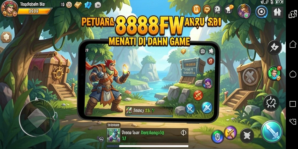 Screenshot gameplay <strong>888FW</strong> menampilkan lingkungan yang memukau dan aksi drama.