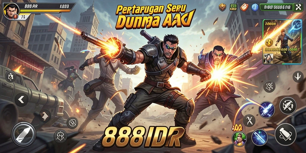Tangkapan layar menampilkan aksi seru dalam game 888IDR.