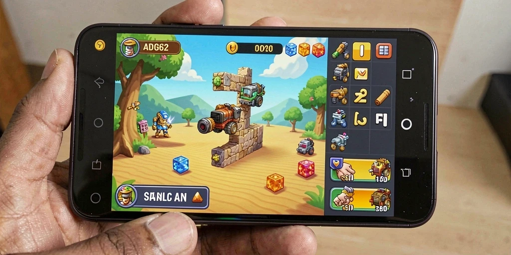 Tampilan gameplay seru dalam puzzle ADG62 yang menantang.