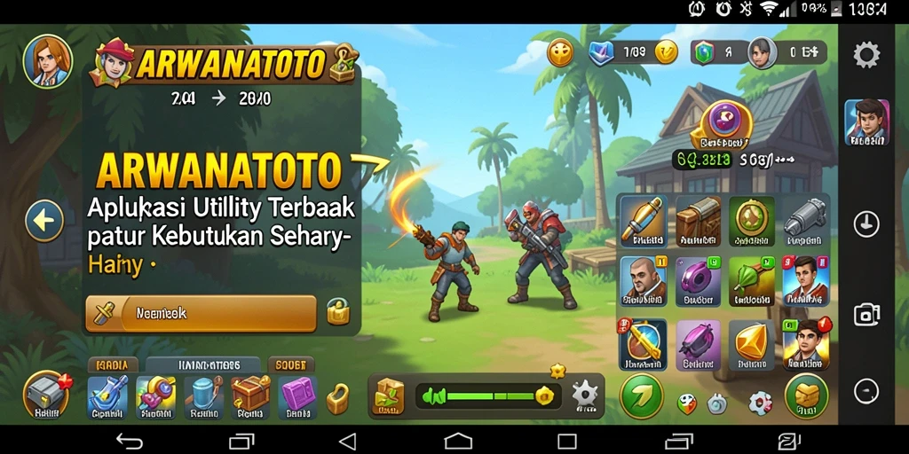 Tampilan antarmuka ARWANATOTO yang sederhana dan fungsional.
