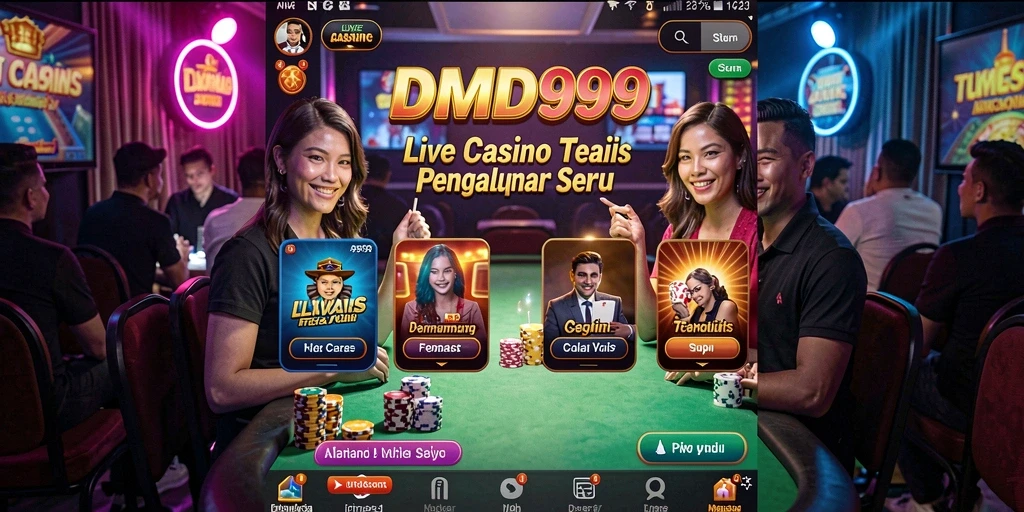 Tampilan gameplay DMD999 dengan dealer profesional di Live Casino.