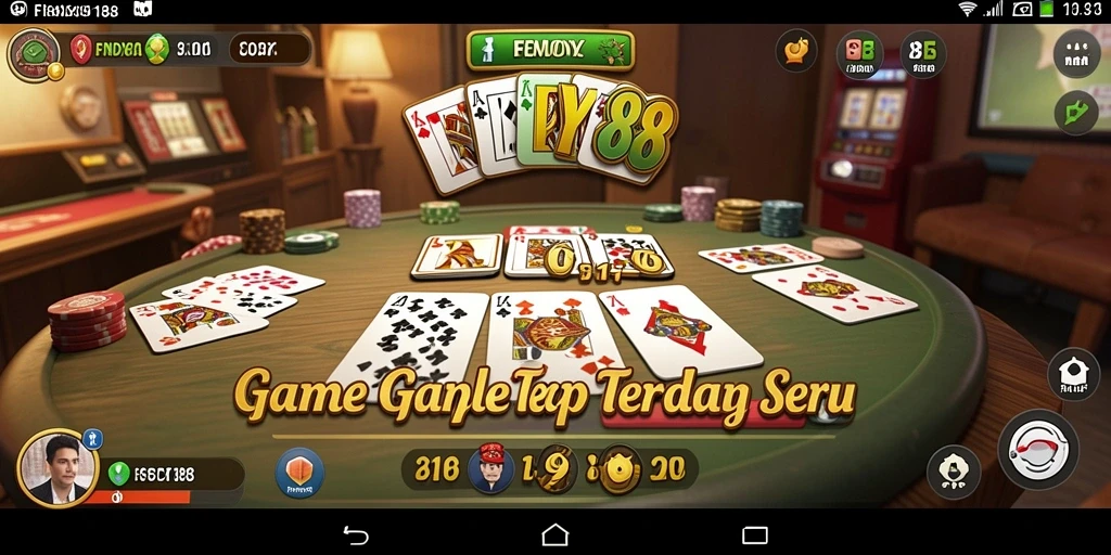 Screenshot FENDY188 menunjukkan gameplay Gaple yang menarik dan ramah pengguna.