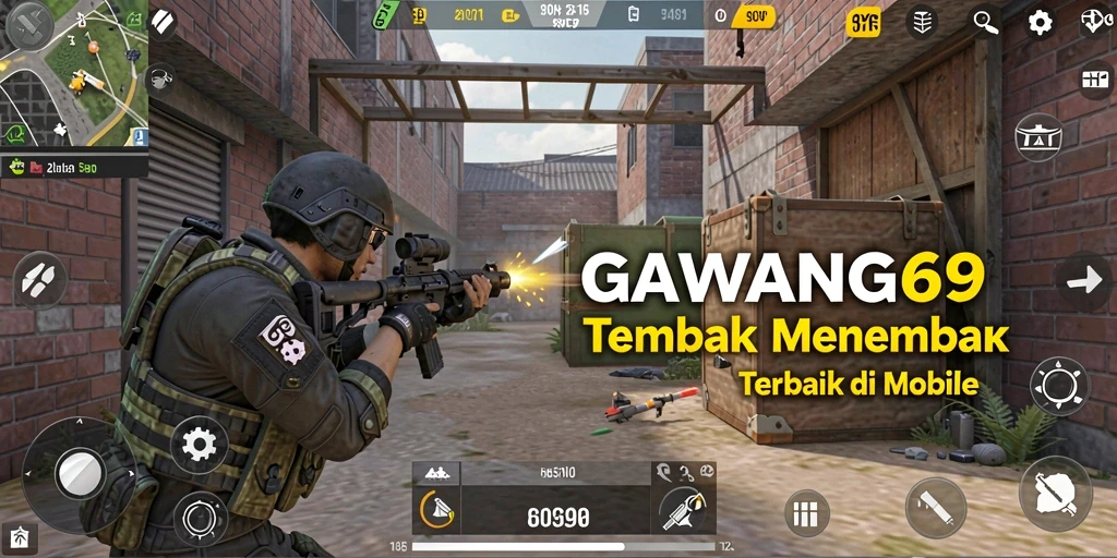 Screenshot GAWANG69 yang menampilkan aksi tembak-menembak yang mendebarkan.