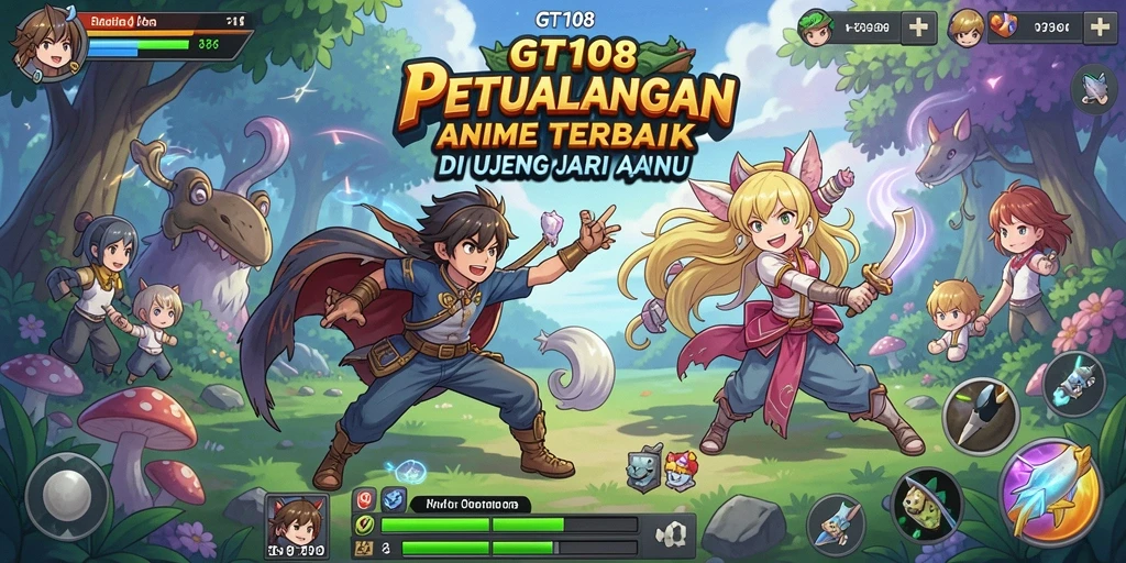 Gameplay GT108 dengan karakter Anime dan aksi seru.