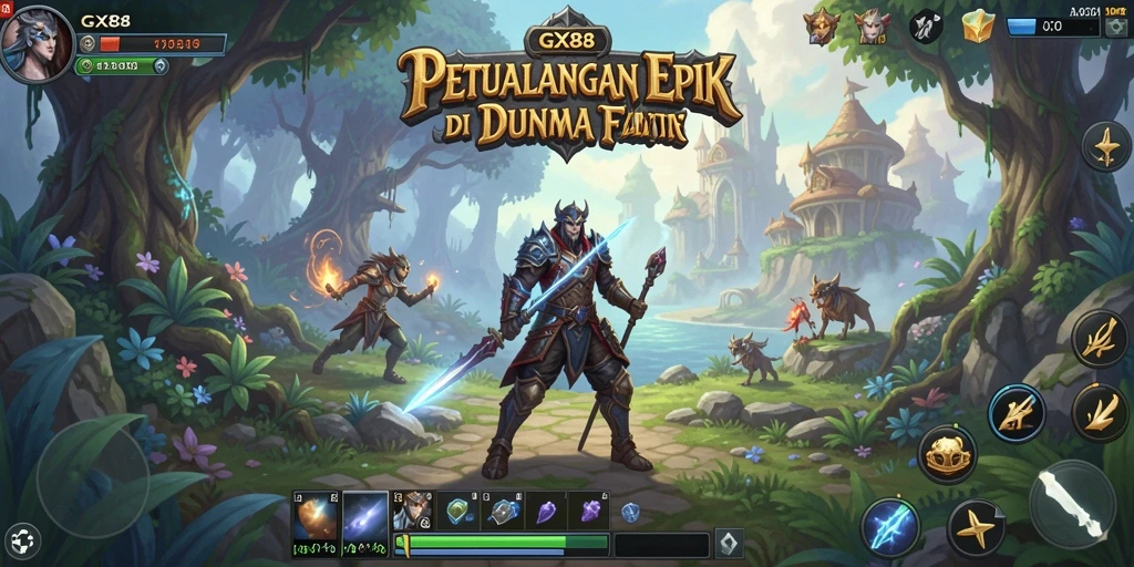 Screenshot GX88 menampilkan pertarungan epik dan karakter ikonik.