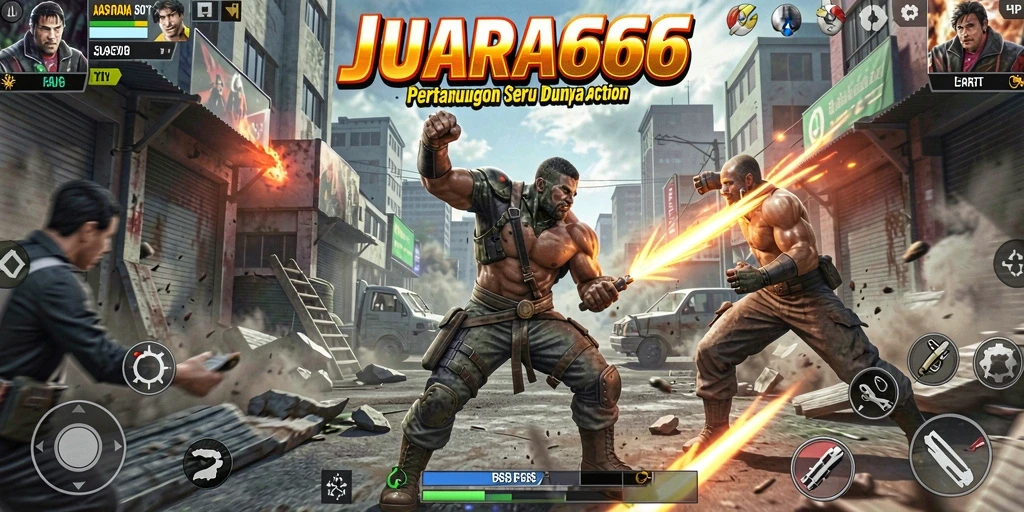 Tampilan gameplay seru dan penuh aksi di JUARA666.