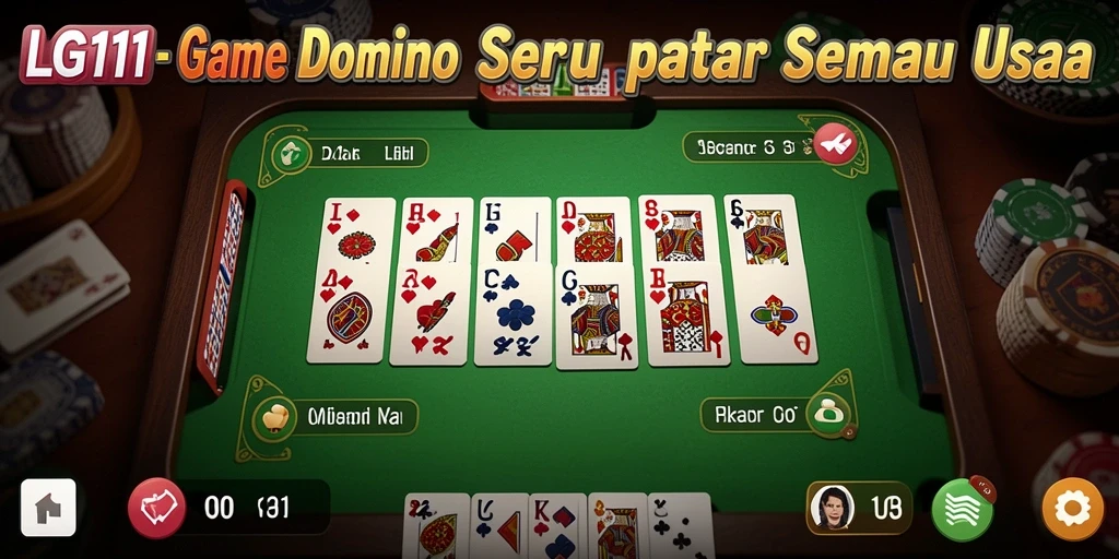 Tampilan gameplay seru di LG111 dengan banyak pilihan papan domino.