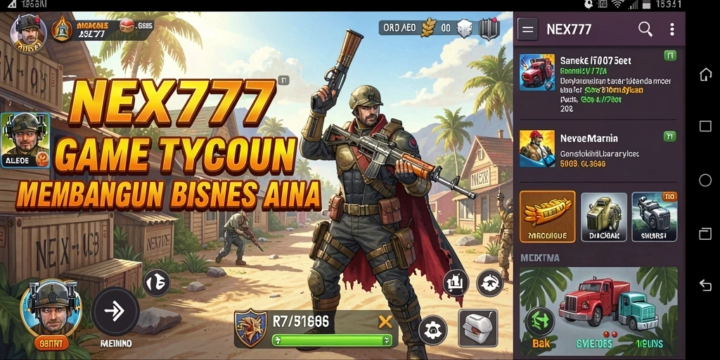 Tangkapan layar gameplay NEX777 yang menampilkan keseruan membangun bisnis.