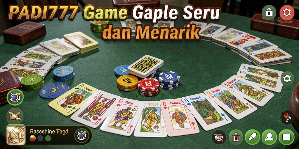 Screenshot PADI777 menampilkan gameplay seru Gaple.