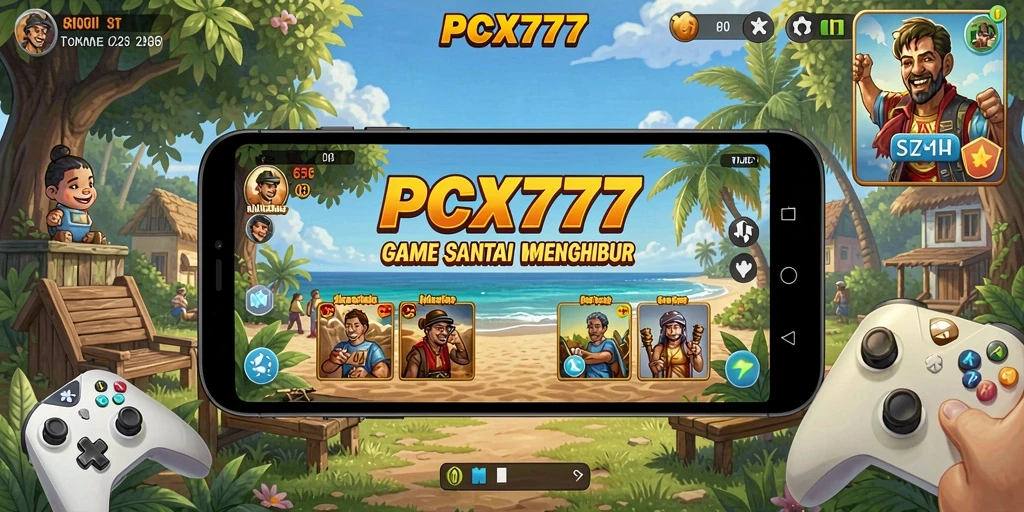 Tampilan gameplay PCX777 yang menarik dan penuh warna.