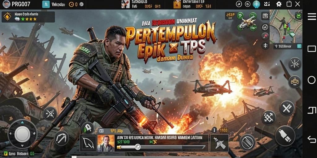 Tampilan gameplay seru PRG007 dengan aksi pertempuran yang intens.