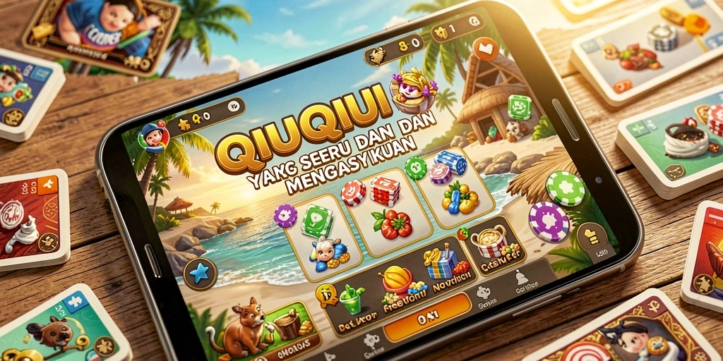 Screenshot gameplay QQNUSA yang menampilkan suasana permainan QiuQiu.