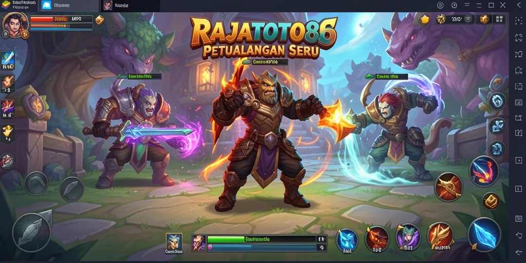 Tampilan gameplay seru di RAJATOTO88 saat mengalahkan monster.