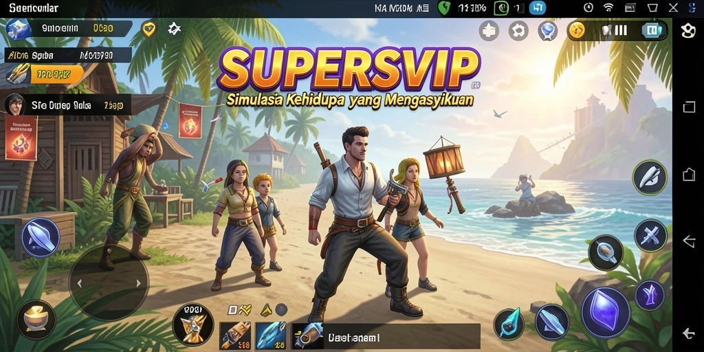 Tampilan gameplay SUPERSVIP yang menarik dan interaktif.