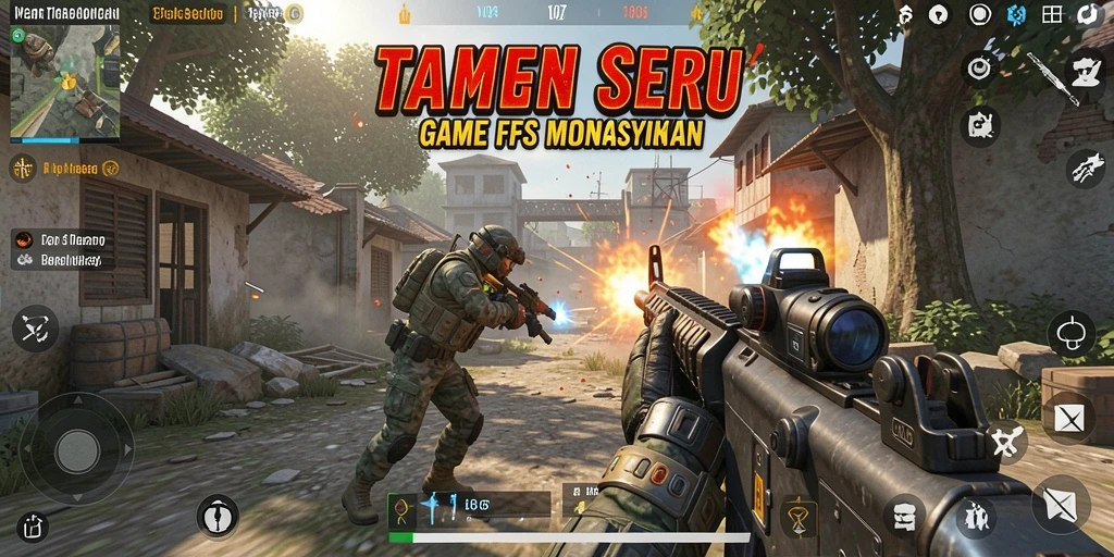 Tangkapan layar gameplay V07 menampilkan aksi seru dalam pertempuran FPS.