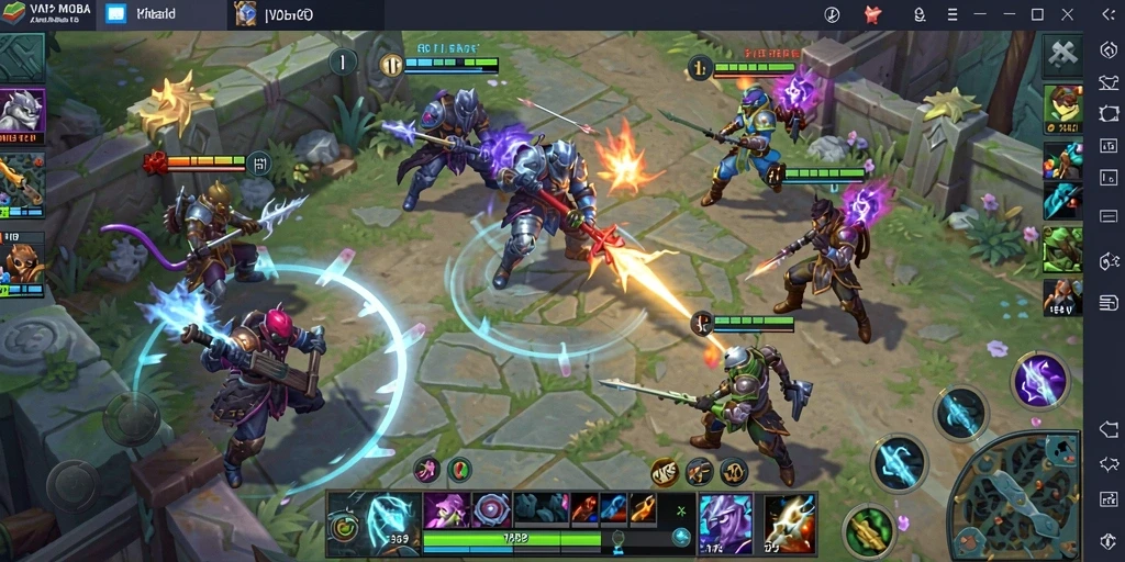 Gameplay seru dengan pertarungan tim yang dinamis di V98.