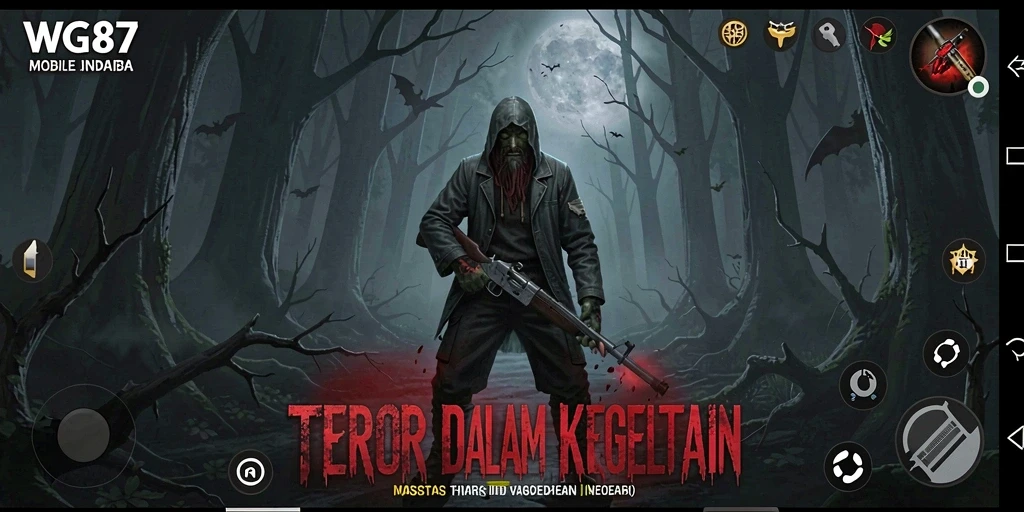 Screenshot utama WG87 menunjukkan lingkungan menyeramkan dan gameplay menegangkan.