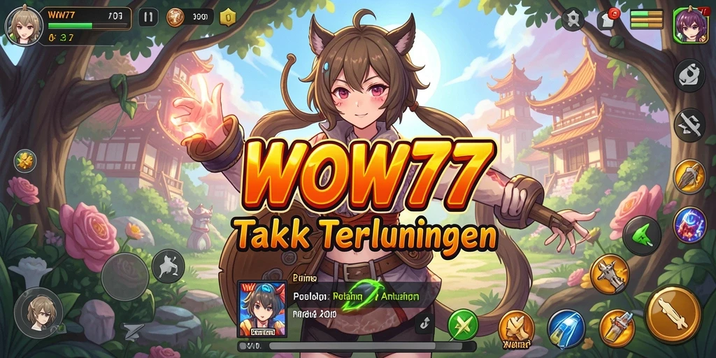 Tampilan gameplay <strong>WOW77</strong> dengan karakter Anime yang menarik.